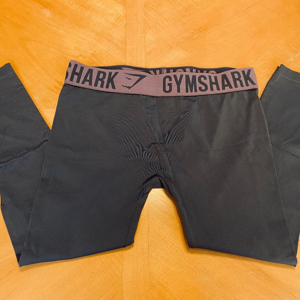 Fit cropped leggings in charcoal/purple wash- GS